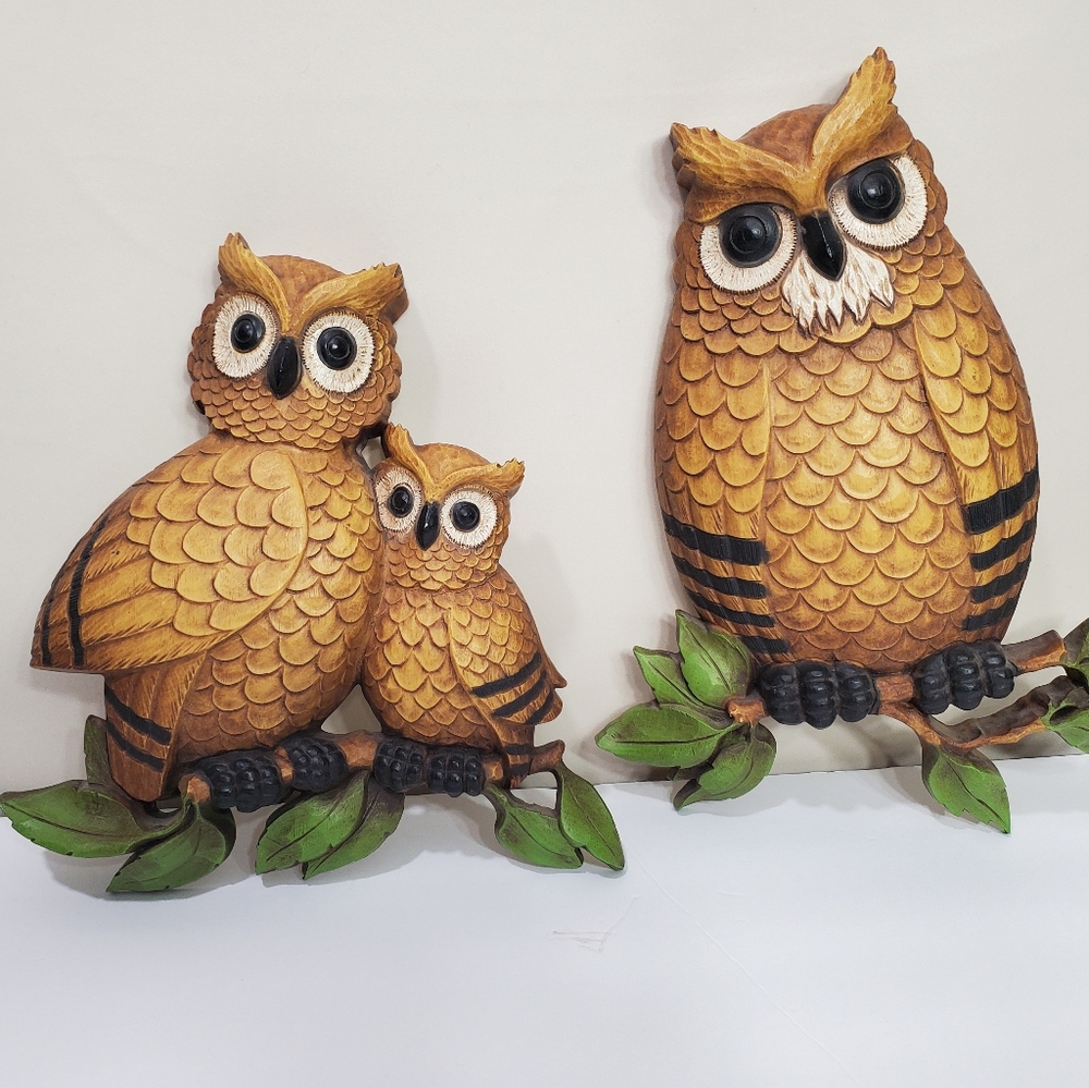 Vintage Homco Owl Family